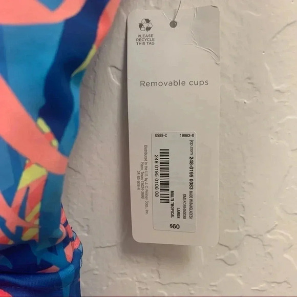 Peyton & Parker NWT Women’s Leaf One Piece Swimsuit Size Large - Picture 5 of 8